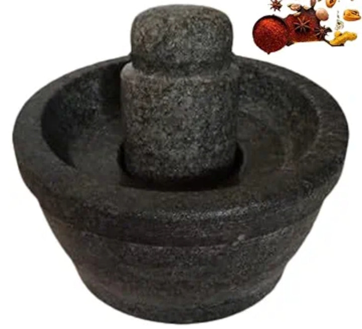 Traditional South Indian grinding stone set attukal weight 18 kg Diameter 10 inch