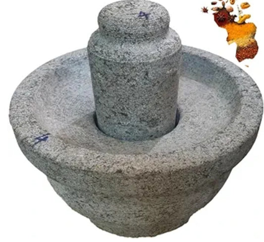 Traditional South Indian grinding stone set attukal weight 18 kg Diameter 10 inch