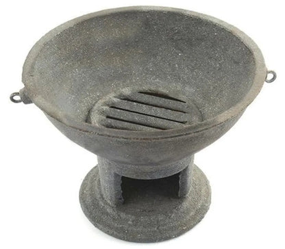 Charcoal Barbecue/Tandur,Open Roasting Coal Pan,Kummati Aduppu,Vintage Coal food warmer, Indian Camp Coal Stove