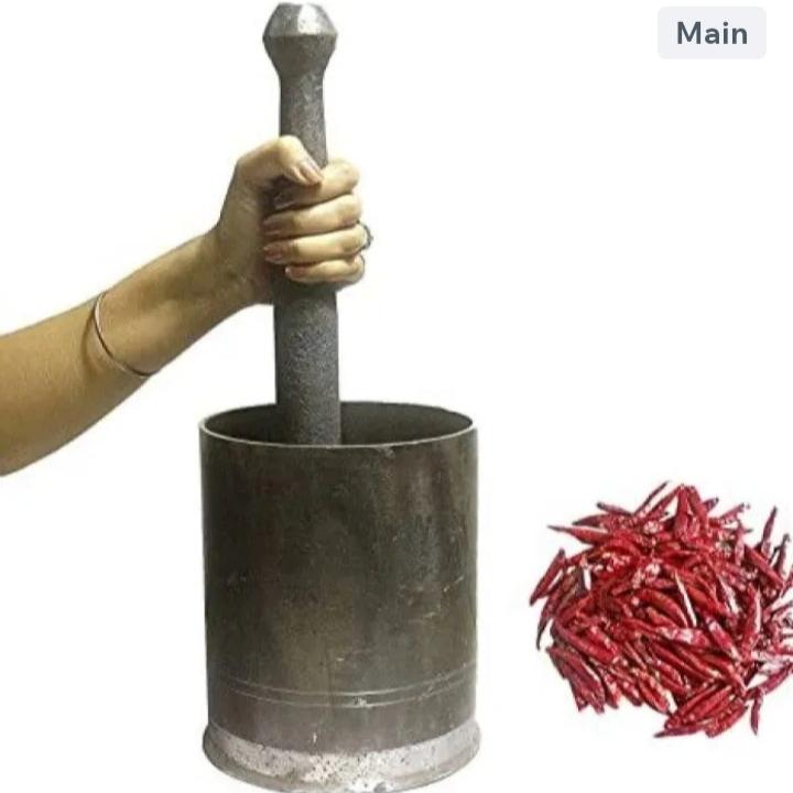 Iron morter and pestle iron okhli iron masher weight  6 kg