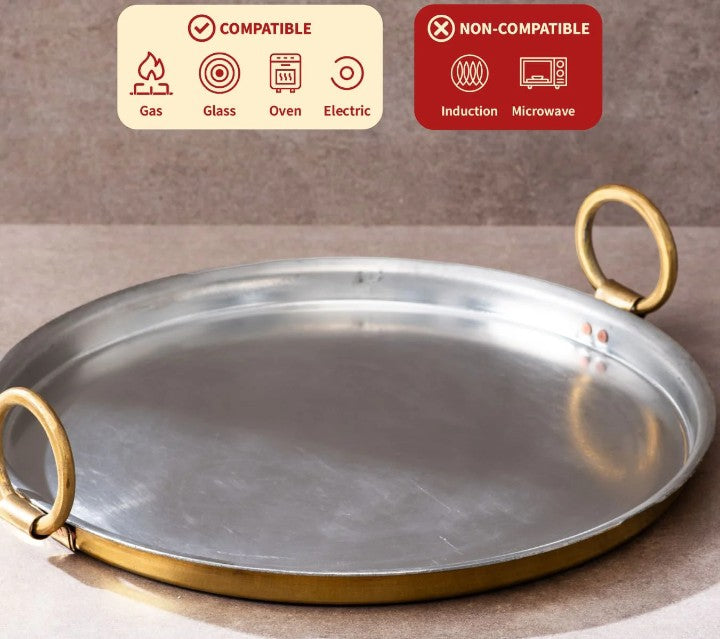 Brass Dosa Tawa: Naturally Non-Stick Tava & Uses Less Oil