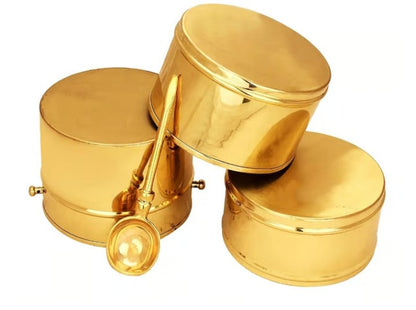 Brass Tiffin box lunch box Height 13.5 inch