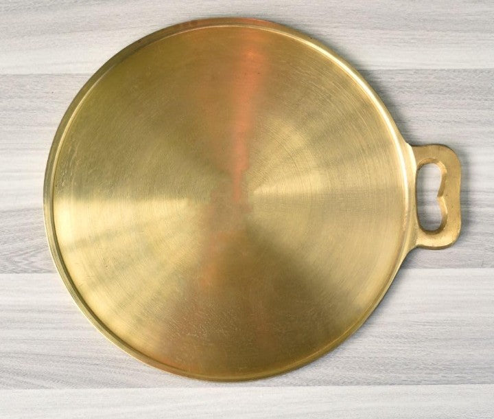 Bronze Tawa - Traditional Indian Cooking Pan/Tawa for Roti,Dosa,Tortilla,Pizza,Paratha,Appam,Pancake 12 inch weight 3 kg