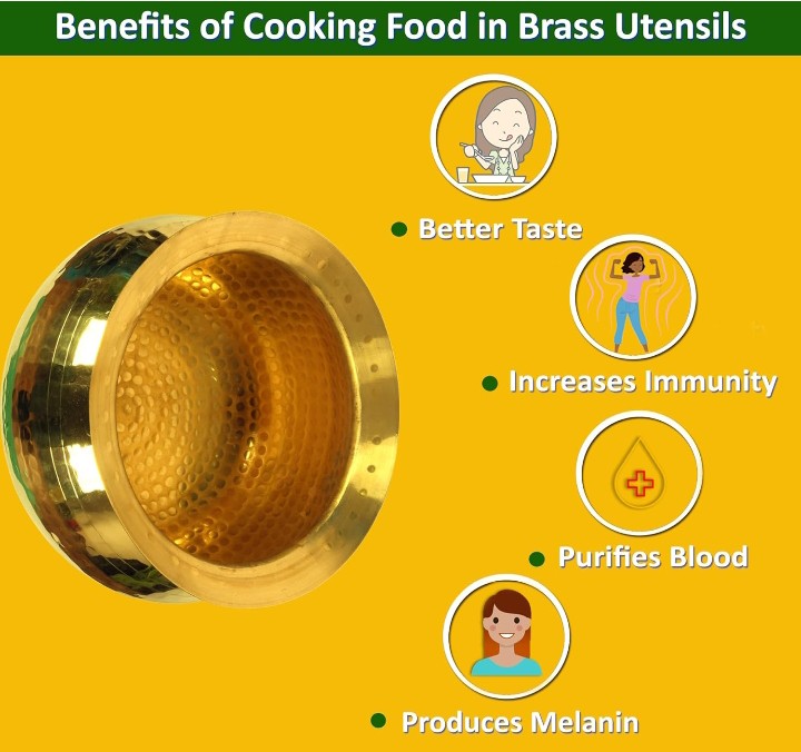 Brass biryani handi capacity 5 Litre large size brass cookware mutton Handi