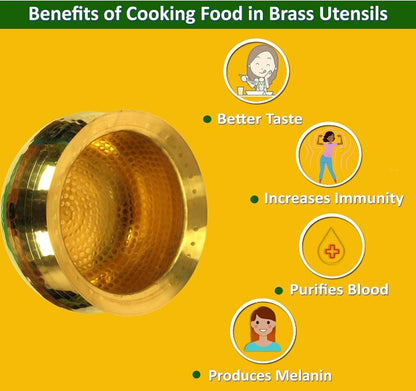 Brass biryani handi capacity 5 Litre large size brass cookware mutton Handi