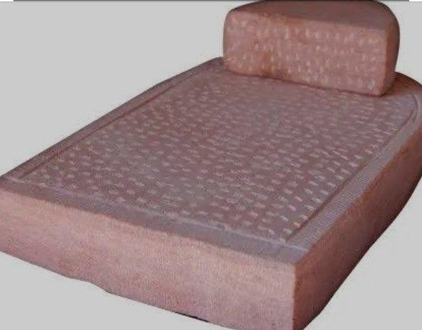 Traditional Indian Rajasthani pink stone grinding stone set sil batta weight 15 kg