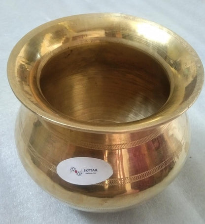 Pure Bronze Handi cooking pot /Vessel, capacity 3Litre weight 2.5 kg