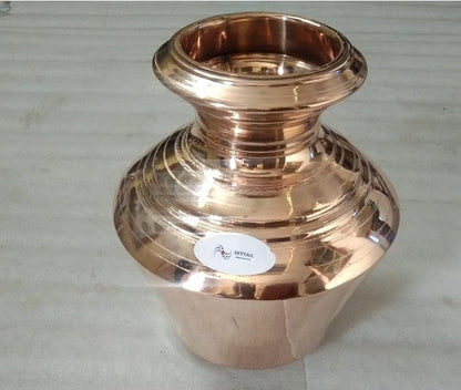 Pure Brass Water Pot Puja Kalash Handi Theertha Kudam Ghada, 8Litre made in tamilnadu