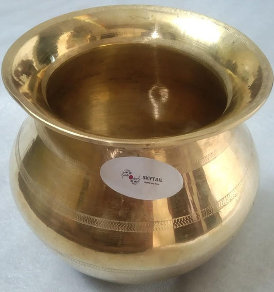 Pure Bronze Pot Cookware Handi Vengala Panai Urli Kansa Patra Kancina Patre, 3Litre made in tamilnadu