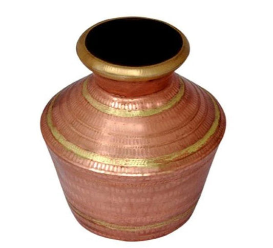 Copper Kudam - 6.5 Litre traditional Indian copper water pot