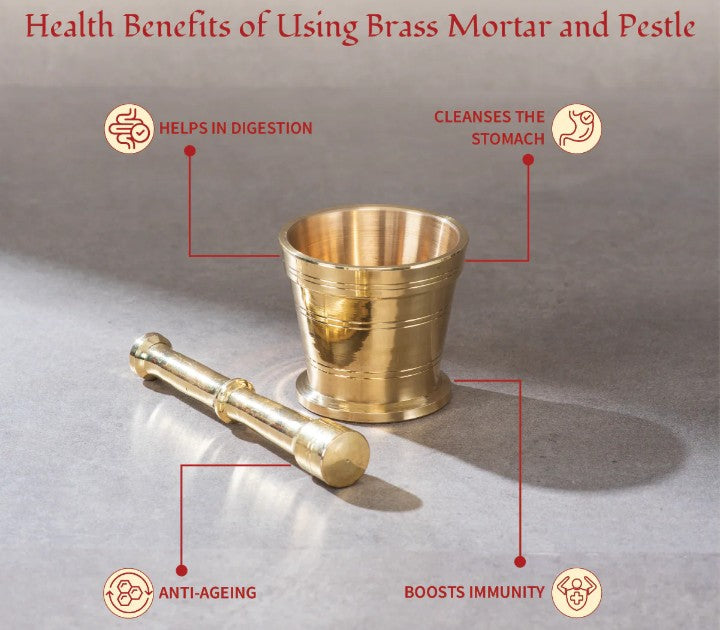 Brass Mortar and Pestle (Okhli