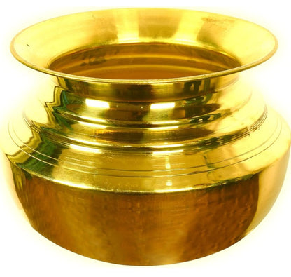 Brass Handi for Cooking Food (7 Litre Water Capacity) Brass Handi for Cooking Biryani | Brass Utensils for Kitchen Cooking