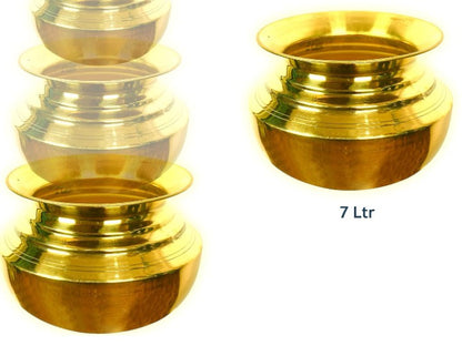 Brass Handi for Cooking Food (7 Litre Water Capacity) Brass Handi for Cooking Biryani | Brass Utensils for Kitchen Cooking