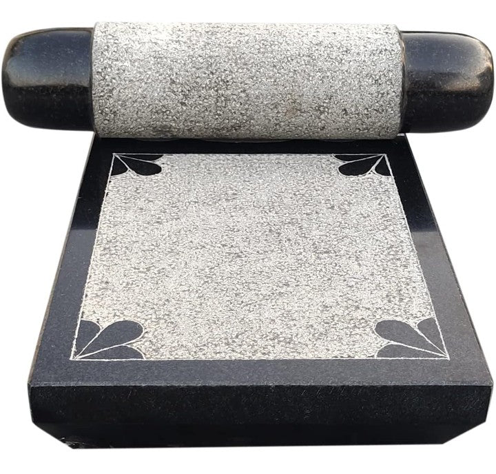 Black granite grinding stone set