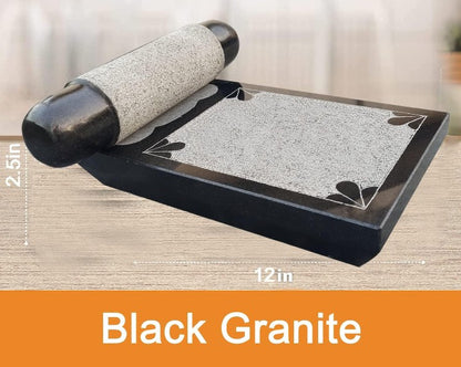 Black granite grinding stone set