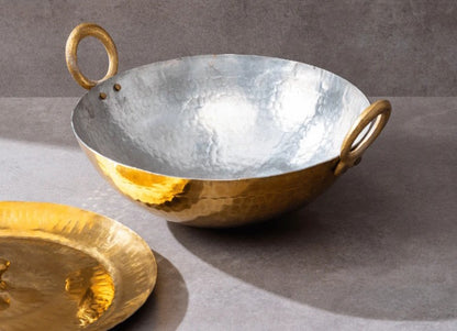 Brass deep fry pan