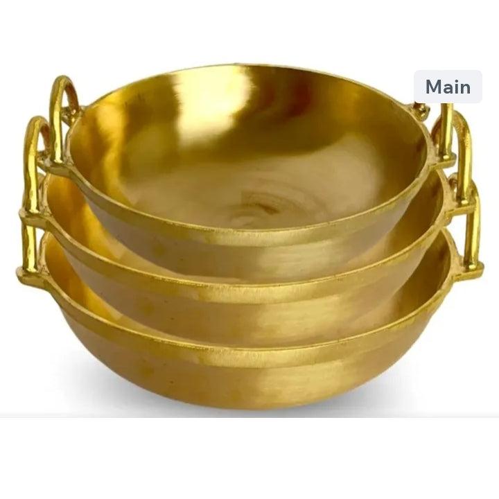 Traditional South Indian Bronze cooking fry pan Diameter 12 inch weight 4 kg Chinchattii